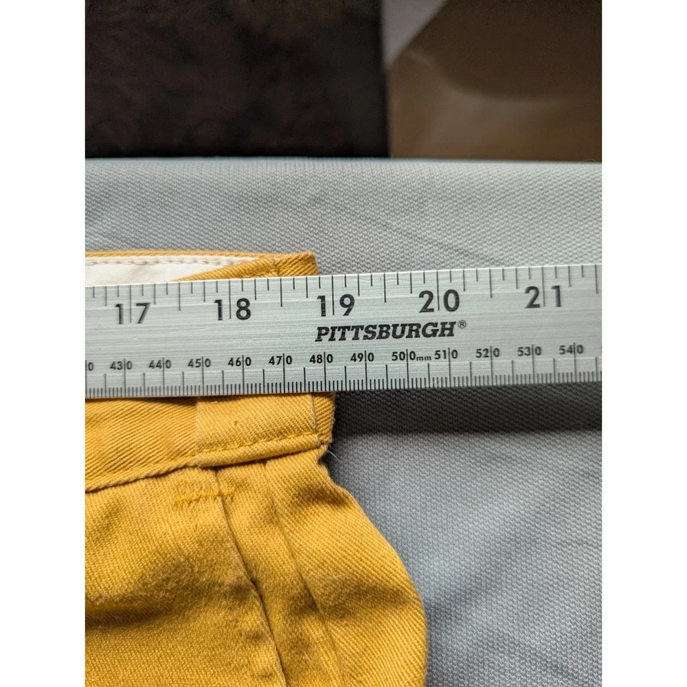 Dickies Work Pants Mens Mustard 38x34 Double Knee Loose Fit  Straight Leg